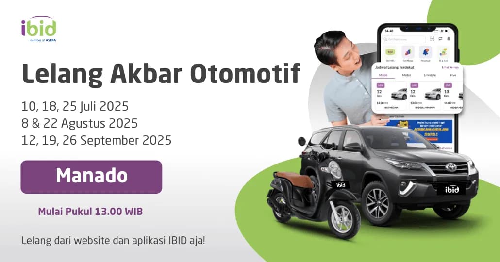 Jadwal Lelang Akbar IBID Manado Juli-September 2025