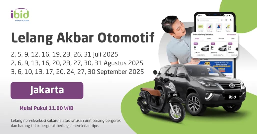 Jadwal Lelang Akbar IBID Jakarta Juli-September 2025