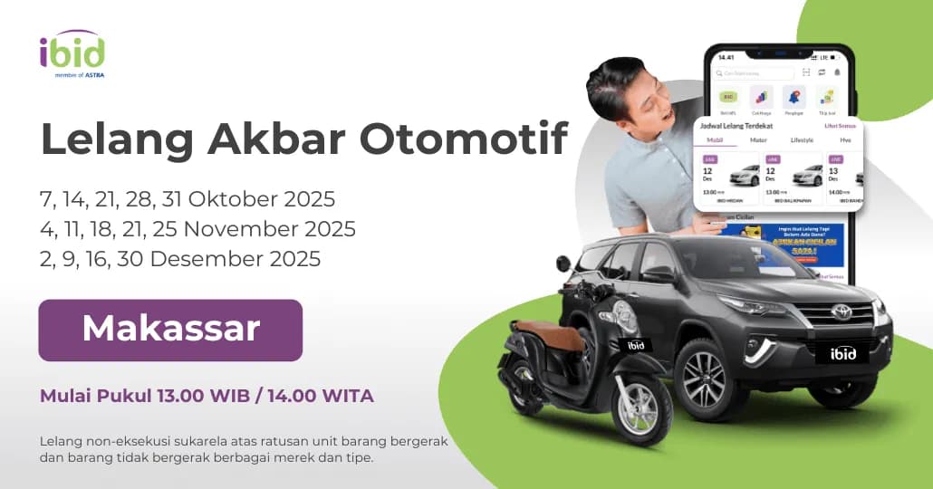 Jadwal Lelang Akbar IBID Makassar Oktober-Desember 2025