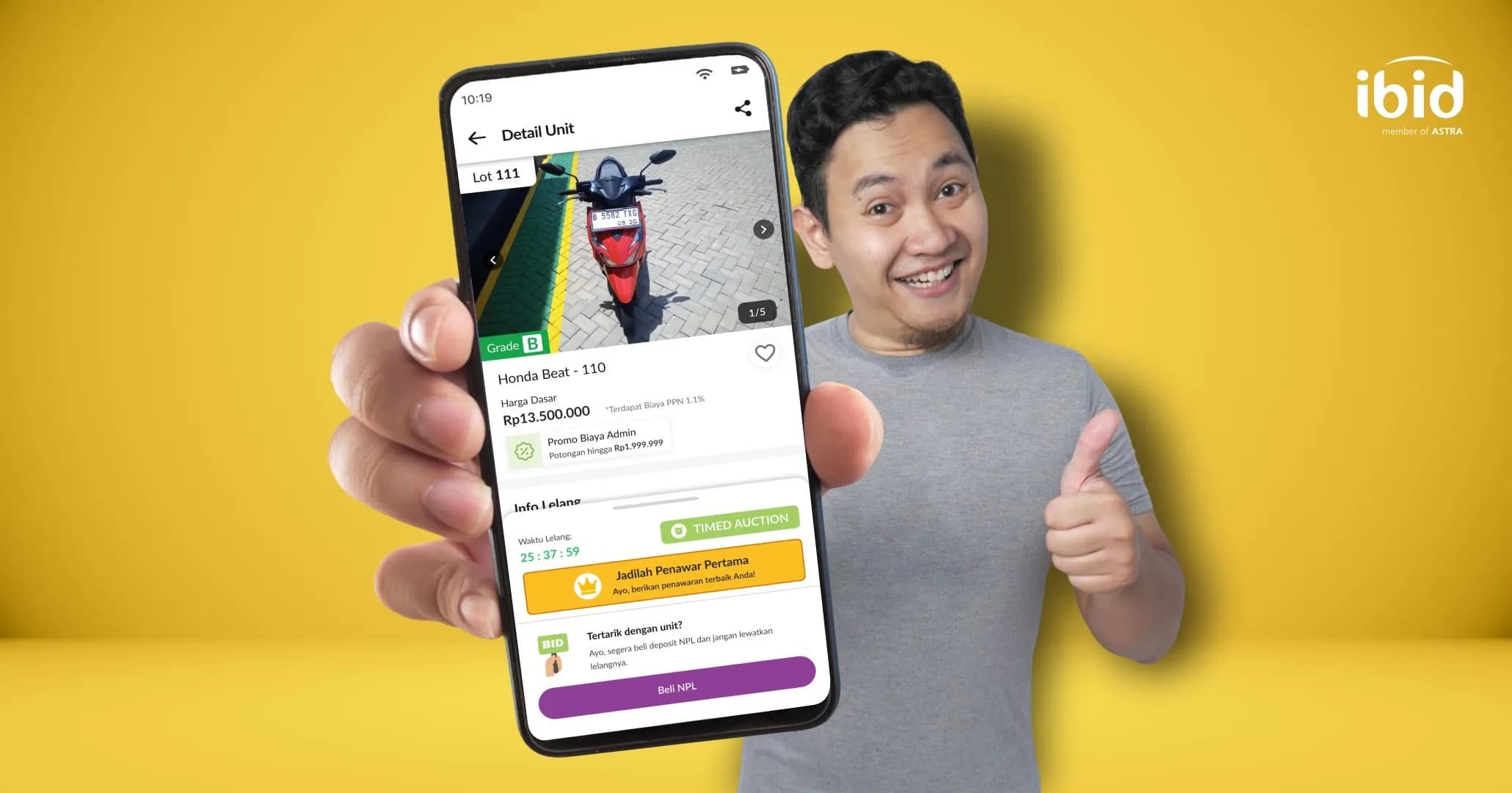 Lelang Motor Bekas IBID Online. (PT Balai Lelang Serasi)