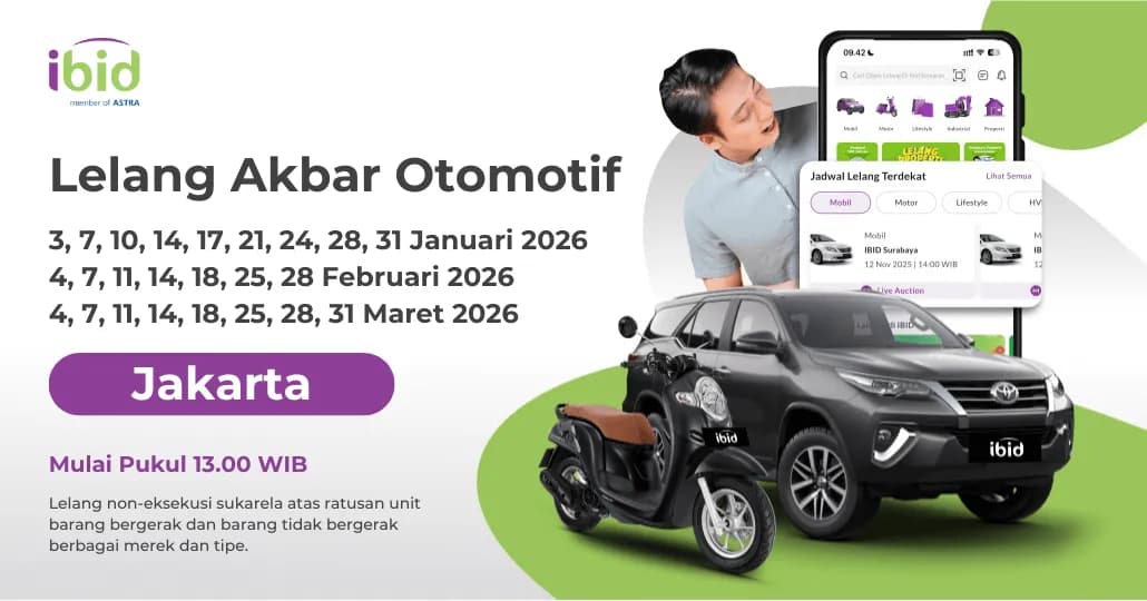 Jadwal Lelang Akbar IBID Jakarta Januari-Maret 2026