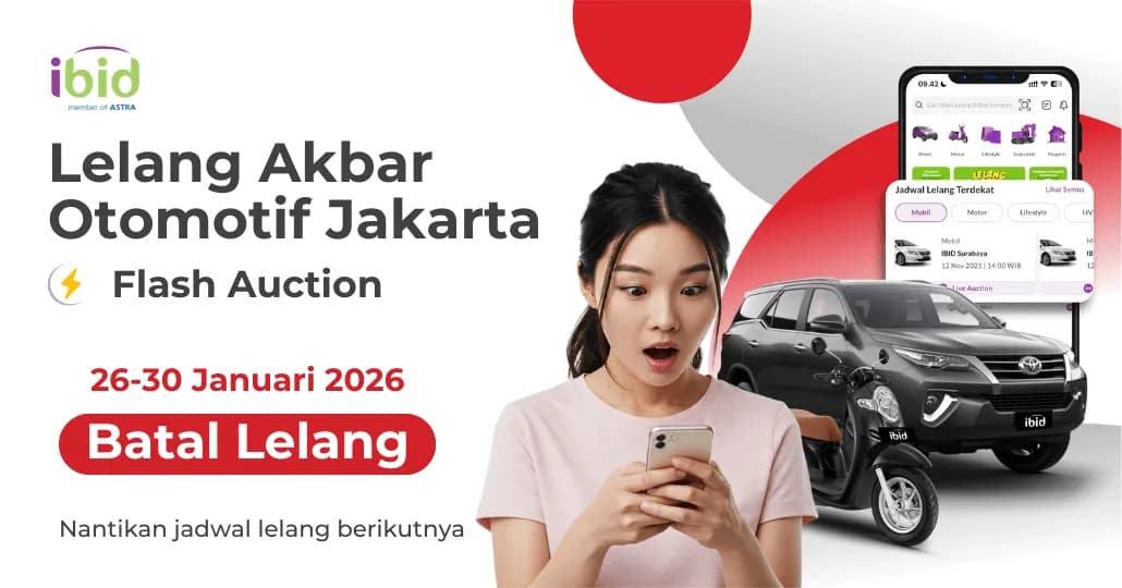 BATAL LELANG Akbar Otomotif IBID Flash Auction 26-30 Januari 2026