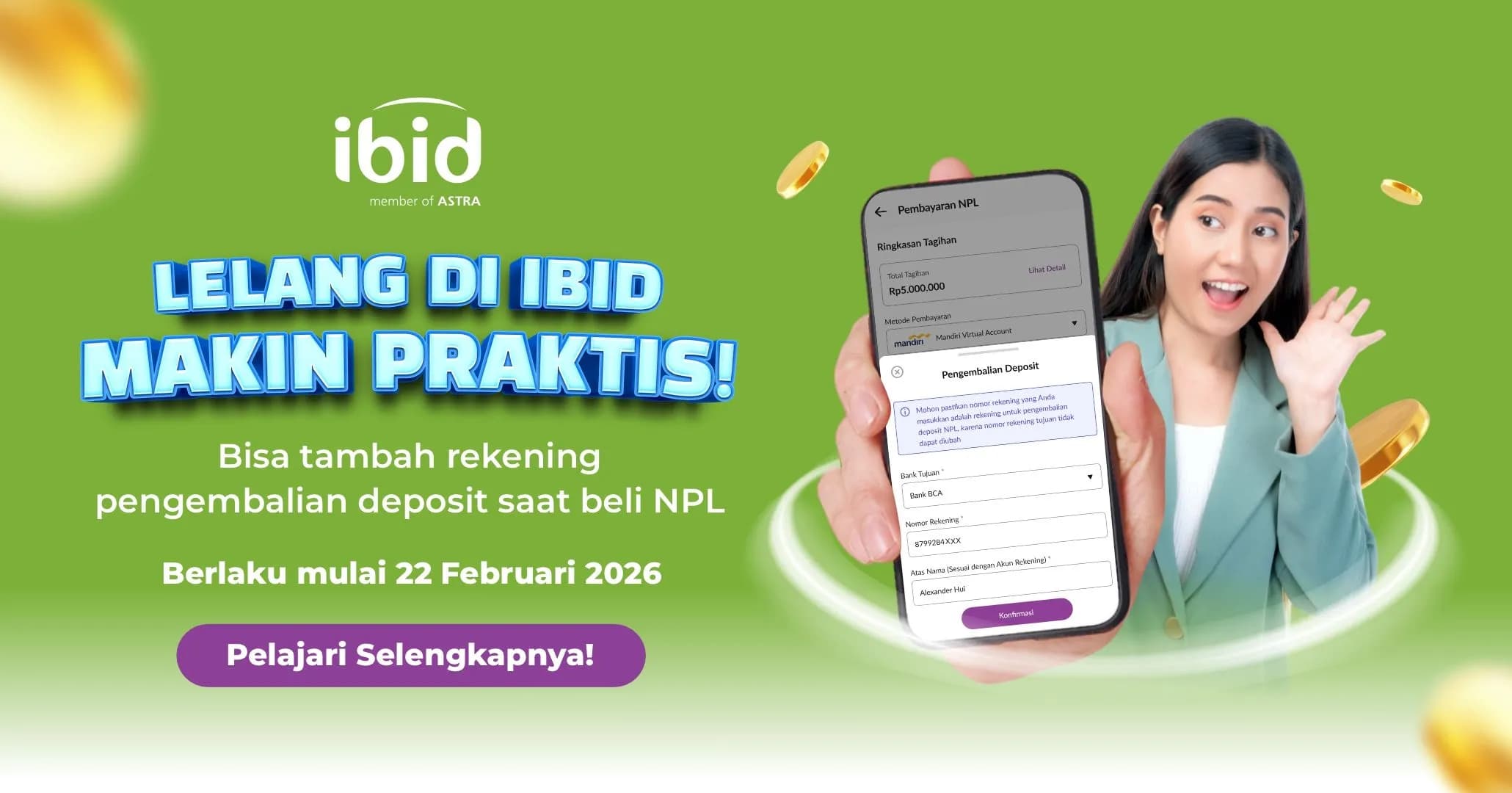 Cara Pengembalian NPL IBID. (PT Balai Lelang Serasi)