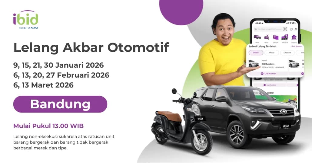 Jadwal Lelang Akbar IBID Bandung Januari-Maret 2026