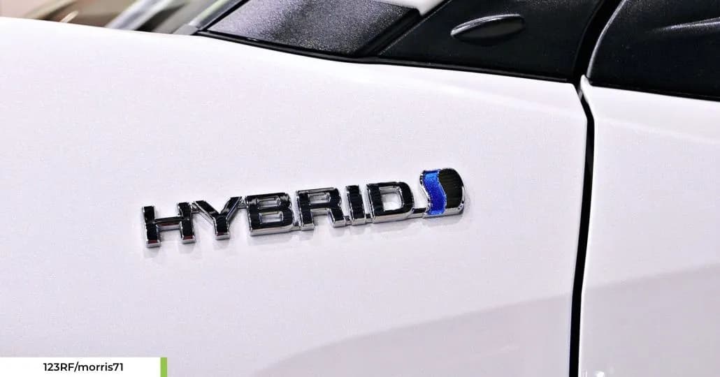 Logo Mobil Hybrid. (123RF/morris71)