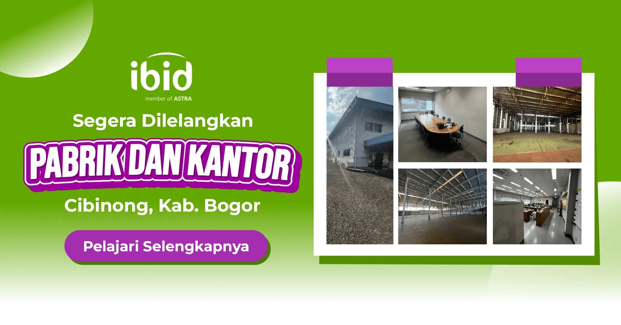 Lelang Pabrik Cibinong. (PT Balai Lelang Serasi)