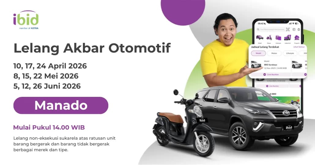 Jadwal Lelang Akbar IBID Manado April-Juni 2026