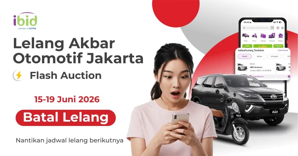 BATAL LELANG Akbar Otomotif IBID Flash Auction 15-19 Juni 2026