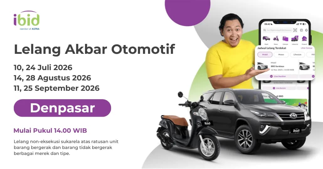 Jadwal Lelang Akbar IBID Denpasar Juli-September 2026