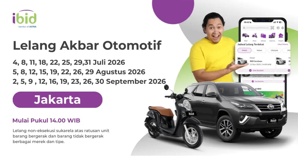 Jadwal Lelang Akbar IBID Jakarta Juli-September 2026