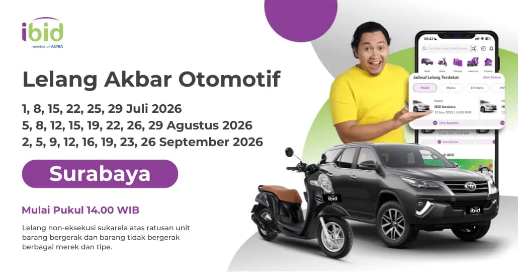 Jadwal Lelang Akbar IBID Surabaya Juli-September 2026