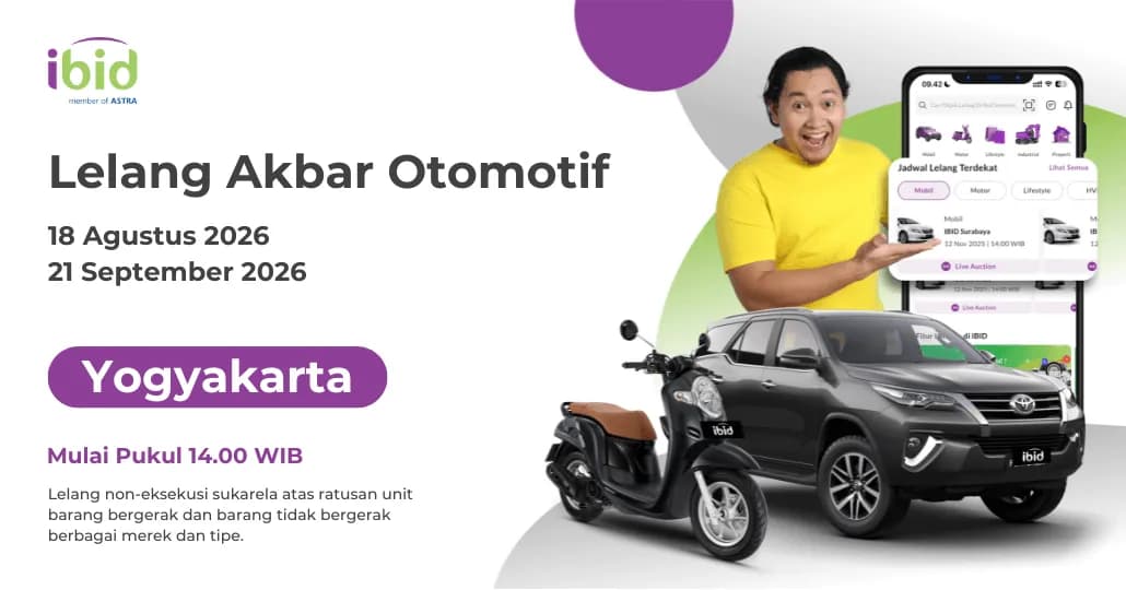 Jadwal Lelang Akbar IBID Yogyakarta Juli-September 2026