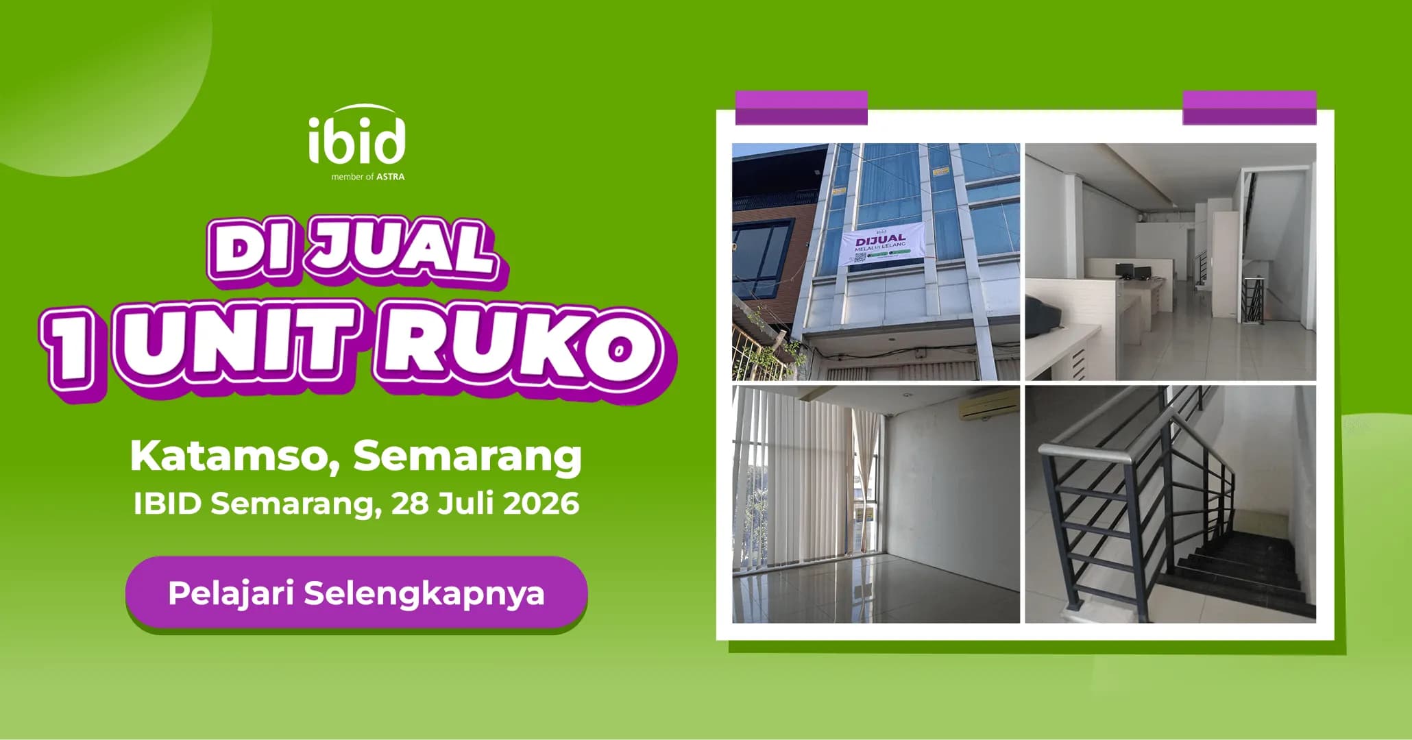 Lelang ruko online Semarang Maret 2026. (PT Balai Lelang Serasi)