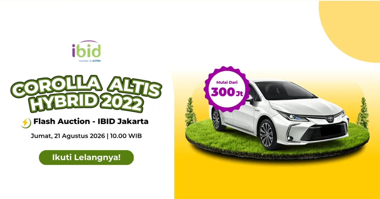 Lelang Mobil Corolla Altis 2022. (PT Balai Lelang Serasi)
