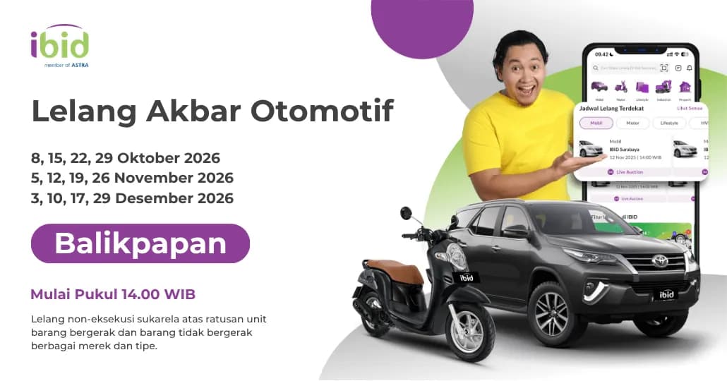 Jadwal Lelang Akbar IBID Balikpapan Oktober-Desember 2026