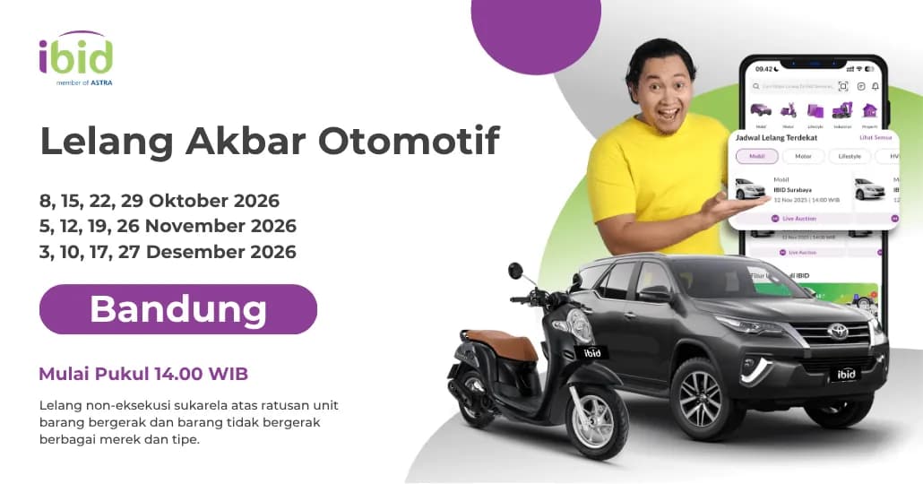 Jadwal Lelang Akbar IBID Bandung Oktober - Desember 2026