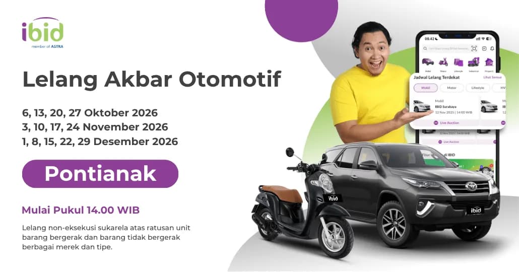 Jadwal Lelang Akbar IBID Pontianak Oktober - Desember 2026