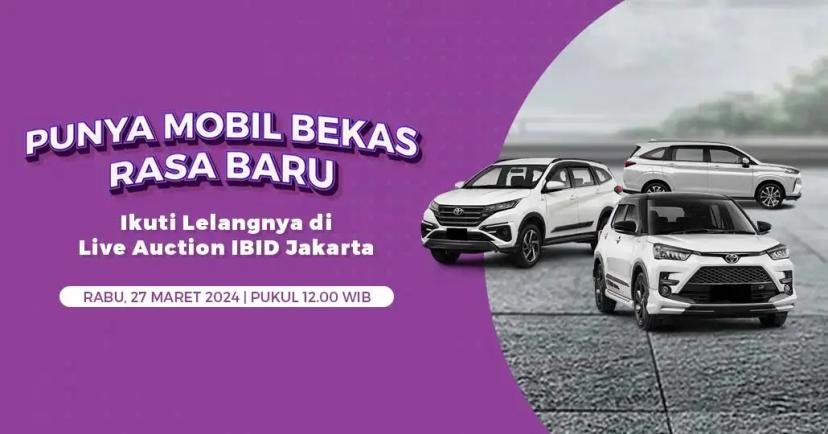 IBID Jakarta Lelangkan Mobil Toyota, Mulai Rp200 Jutaan